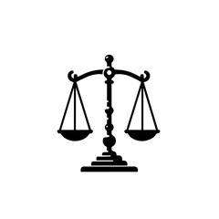 Scales of justice flat vector , Scales of justice flat icon