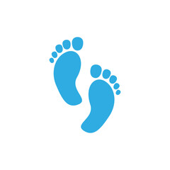 Illustration of Baby's First Steps: Pixel Art Footprints Graphic vector