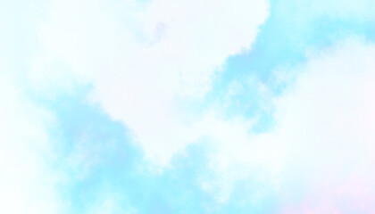 Pastel rainbow colorful soft cloud isolated on transparent background. Heaven unicorn abstract cloudy background