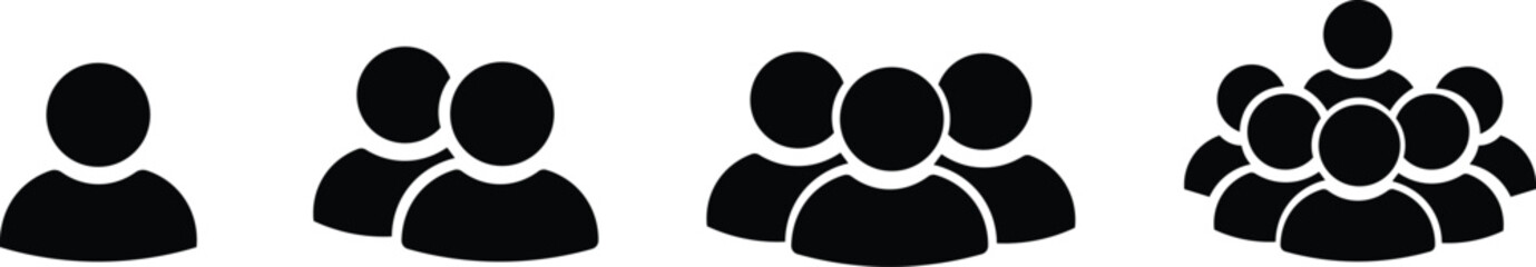 Icon crowd, Population icon, vector people computer. Communication group modern simple symbol. Human resource people, group characters, multiple people communication group icon set.
