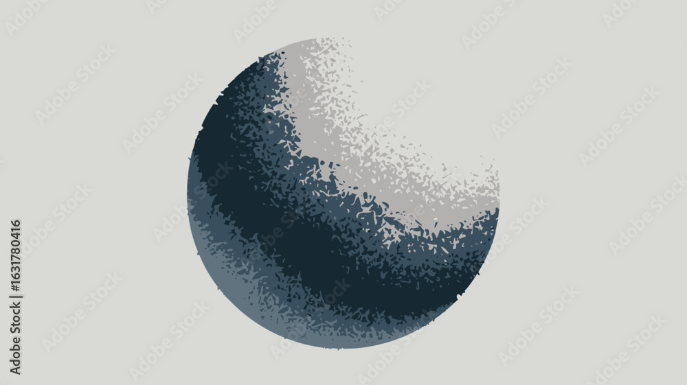 Aufkleber vector oval shape with ink texture and subtle light to dark fade