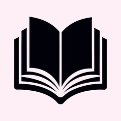 Open book icon isolated on white background