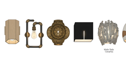 Collection of decorative wall lights