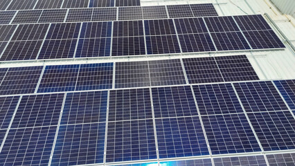 Solar panels installed on a rooftop capture sunlight for energy production