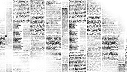 Obraz premium Overlay old white newspaper paper grunge vintage background. Grunge halftone style