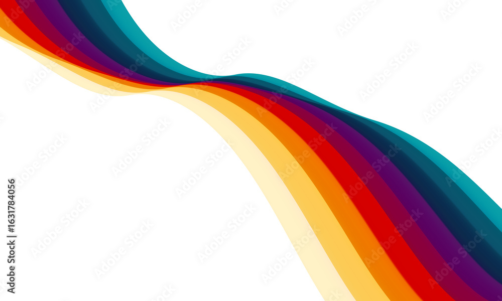 Poster colorful and abstract wavy patterns modern and retro designs overlay background