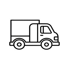 Fototapeta premium A transport car outline icon isolated on white background