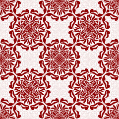 Red flowers on a white background