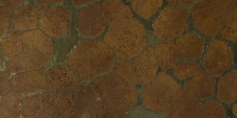 Repaired Crack Rough Ceramic Small Cracks Brown Ceramic Texture