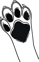 Black Paw Print Silhouette