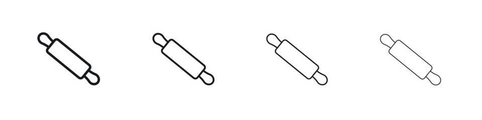 Rolling pin icon. minimal strokes lines for web designs