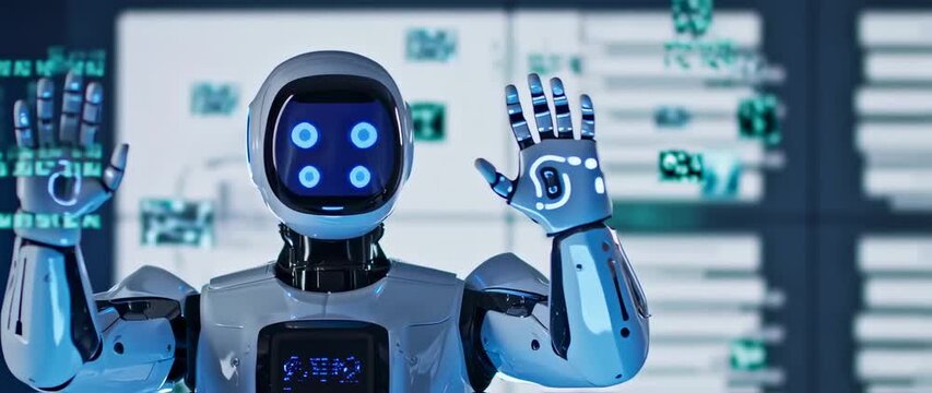 Advanced robot interacting with digital data