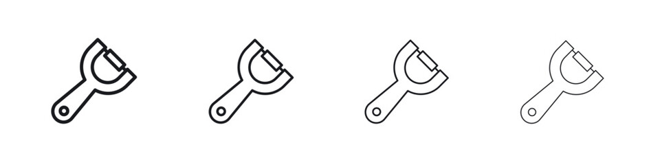 Fototapeta premium Potato peeler icon. minimal strokes lines for web designs