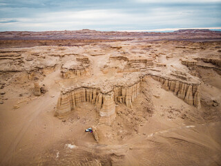 Yardang yadan landform in Hami, Xinjiang, China, Dahaidao