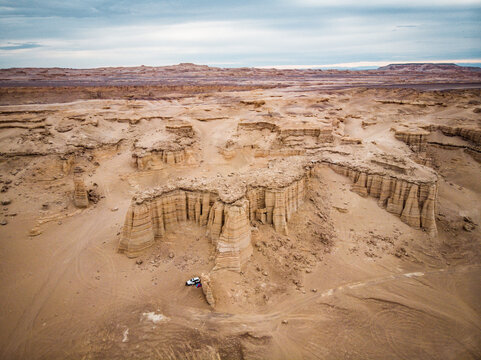 Yardang yadan landform in Hami, Xinjiang, China, Dahaidao