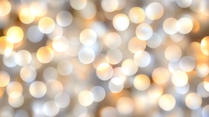 Obraz premium Warm golden bokeh ambiance, soft circular light patterns, cozy evening glow, smooth gradient from bright center to darker edges