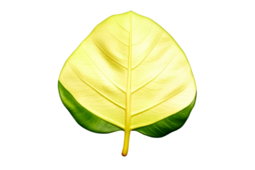 Bright yellow leaf showcasing unique color variation and texture