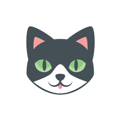 Illustration of Cute Cartoon Cat Face: Perfect for Designs & Projects vector