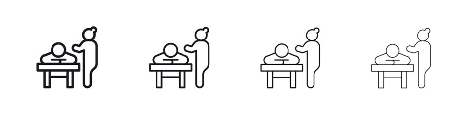 Massage icon. minimal strokes lines for web designs