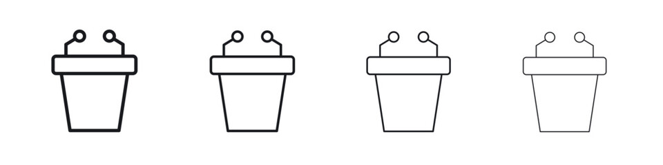 Lectern icon. minimal strokes lines for web designs