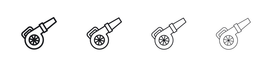 Leaf blower icon. minimal strokes lines for web designs