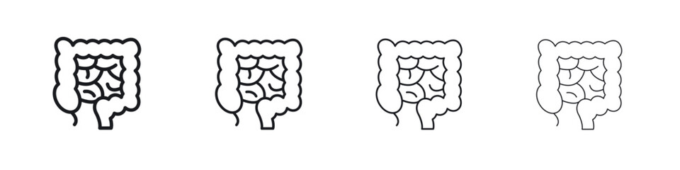 Gut icon. minimal strokes lines for web designs