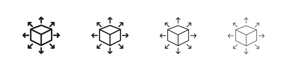 Distribution channel icon. minimal strokes lines for web designs