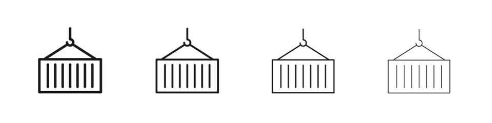 Container icon. minimal strokes lines for web designs