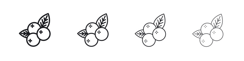 Blueberry icon. minimal strokes lines for web designs