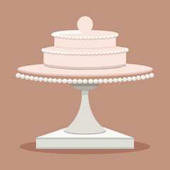 vector illustration of a wedding cake