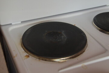 Dirty surface of electric stove