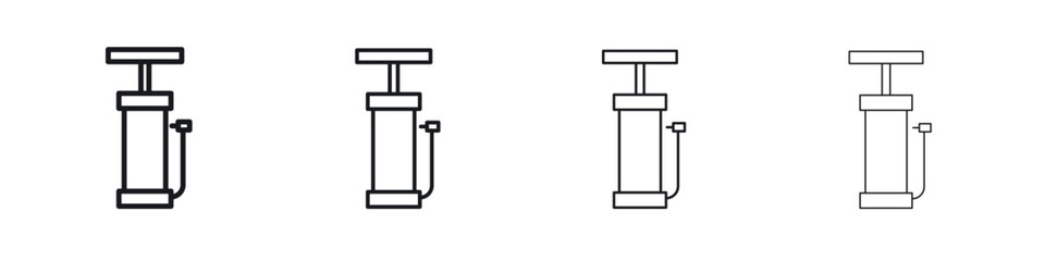 Air pump icon. minimal strokes lines for web designs