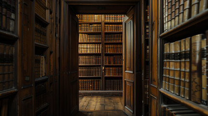 Obraz premium Library book that whispers when shelved incorrectly