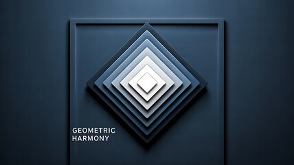 Abstract geometric layered square design with modern minimal style