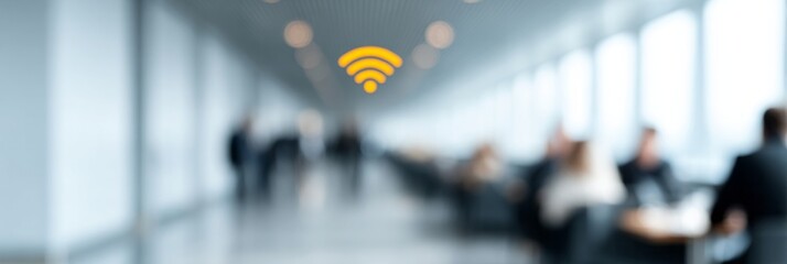 Corporate corridor hums with digital whispers, symbolizing Cyber Monday hustle and worldwide Digital Inclusion Day connectivity dreams