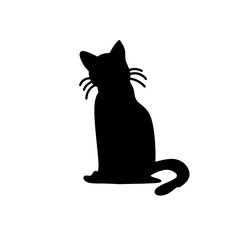 A cat silhouettes pet animals graphics 