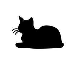 A cat silhouettes pet animals graphics 