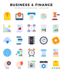 Business & Finance icons set for website and mobile site and apps.