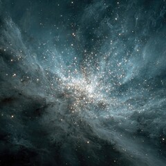 Obraz premium Cosmic nebula, starburst