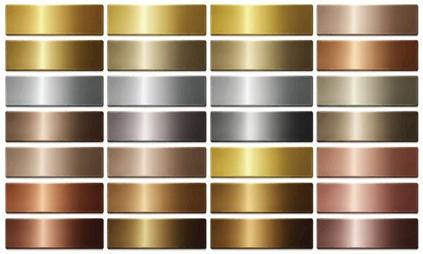 Elegant gold color palette with essential hues