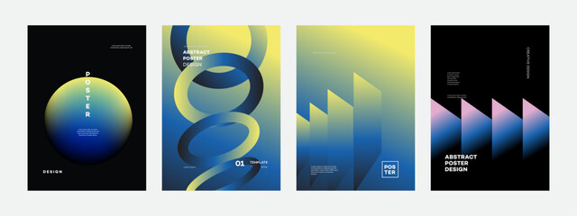 Modern Geometric Posters  Corporate Branding Design