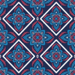 Beautiful seamless blue flowers