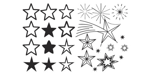 Stars icon set.