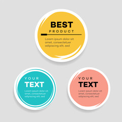 Modern Circular Labels  Marketing Design Templates
