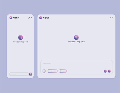 Vector AI Chat Window. User Interface Design
