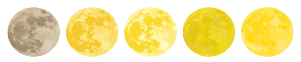 中秋の名月・満月・月見・月のアイコンイラスト © marutan