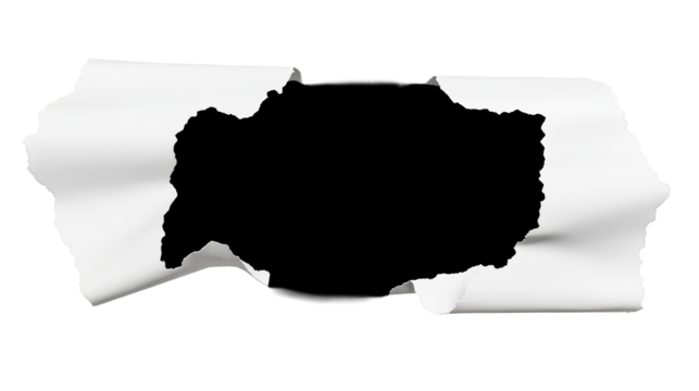 Torn paper effect revealing a blank space for creative design