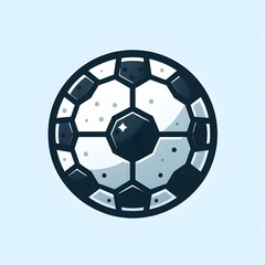 Soccer Ball Icon Illustration on White Background.