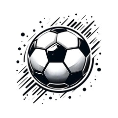 Minimalist Football Icon Design with Clean White Background.