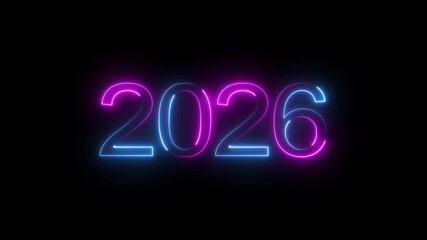 Abstract neon 2026 icon animation. and glowing neon number 2026 animation . on a black background. and creating a stunning video.4k video
- Powered by Adobe